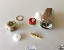 TNC Male Plug Clamp RG58 RG142 LMR195 RG400 RF Coax connector Ships from USA