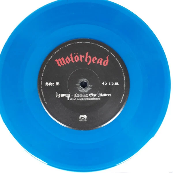 MOTORHEAD 7" Train Kept A Rollin' / Nothing Else Matters BLUE VINYL Limited Edn. - Image 4 of 4