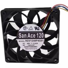 Sanyo 9GV1248P4G01 12025 DC48V 0.42A 12CM 4-Wire Cooling Fan