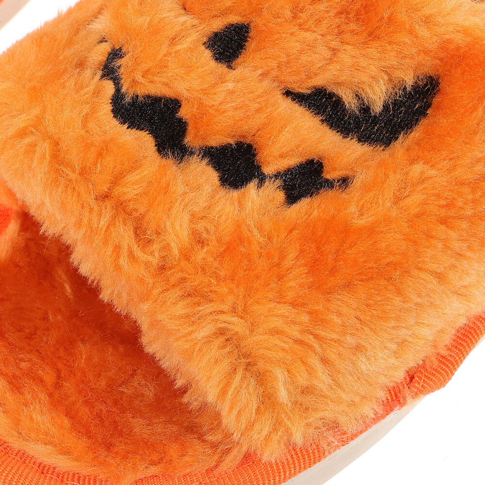 SAOLA Zucca Peluche Pantofole Halloween Scarpe Suola Antiscivolo Morbide Uomo Miss