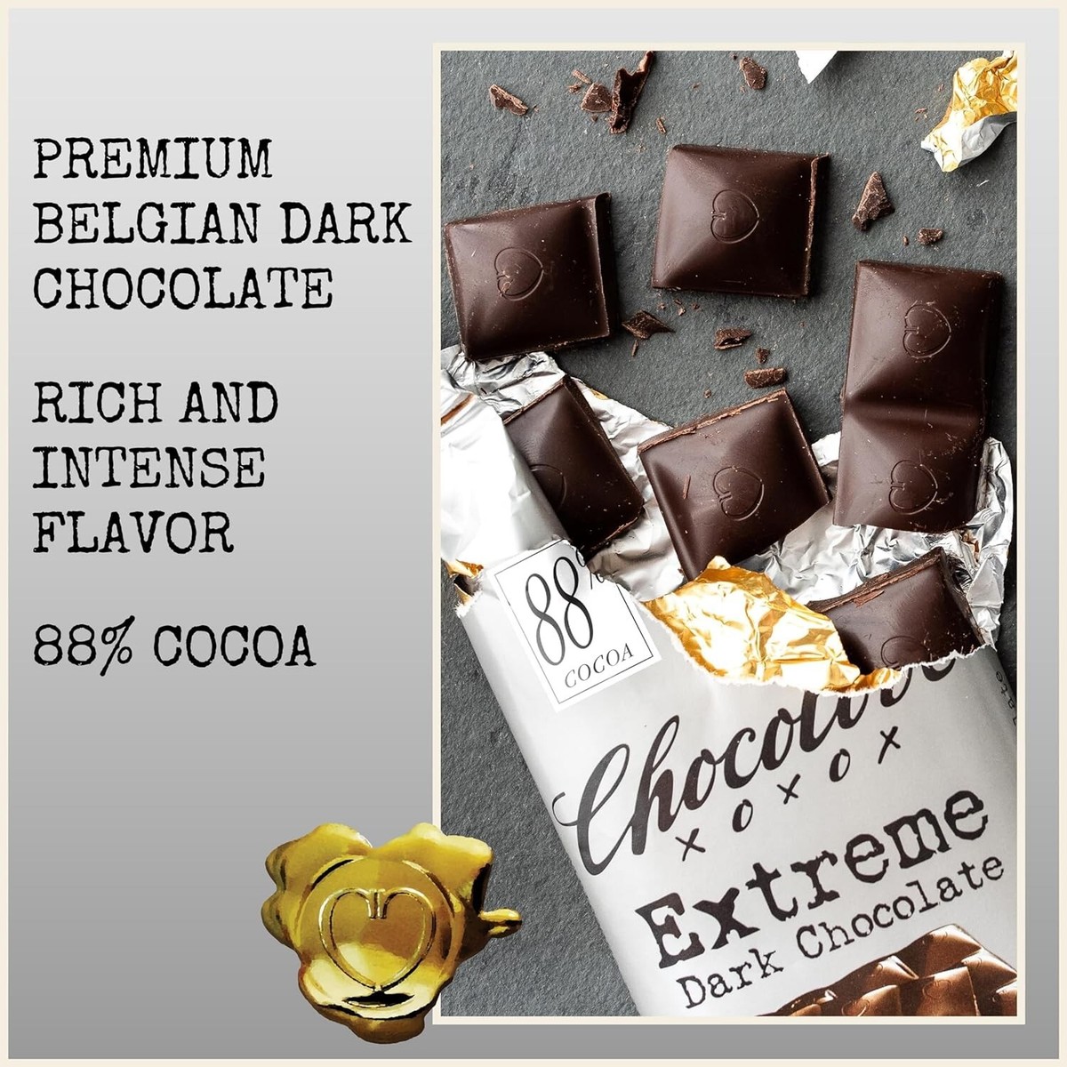 Chocolove 88% Extreme Dark Chocolate Bar 3.2 oz Pack of 12 | eBay