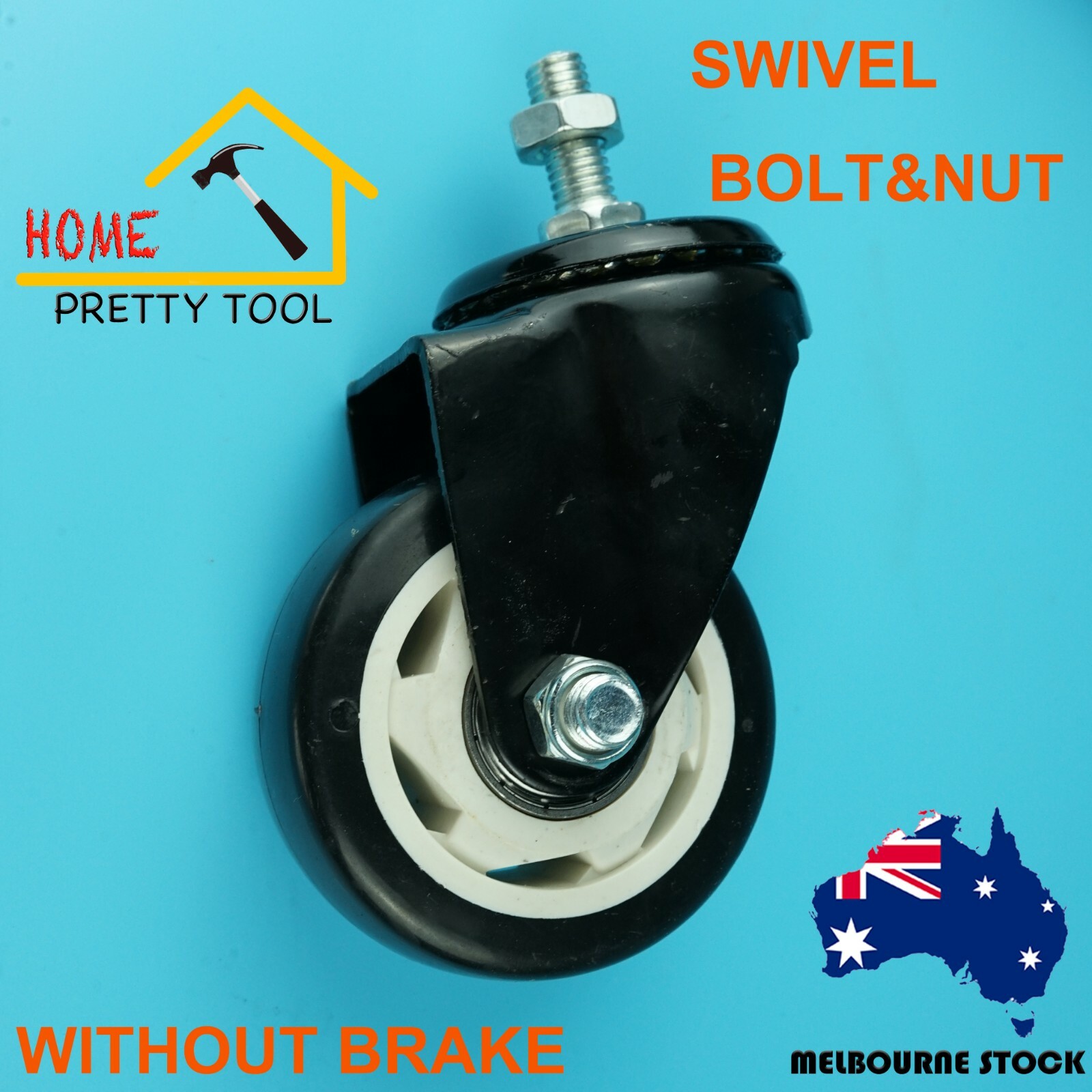 1.5" 2" 3" Poly Castor Wheels Swivel Castors brake Heavy Duty Caster