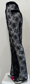 Victoria's Secret VS Archives See Through Rose Lace Sleep Pants  Black M NWT