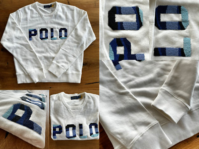 POLO RALPH LAUREN Embellished Logo Sweatshirt Sweater Pullover Jumper L