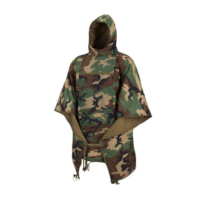 HELIKON TEX  SWAGMAN ROLL BUSHCRAFT PONCHO  Climashield  US WOODLAND