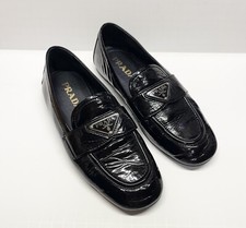 Prada Patent Leather Loafers Black Women s Size 37
