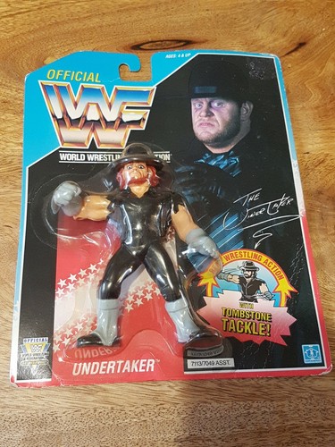 WWF Hasbro The Undertaker MOC Carded Figure Vintag...
