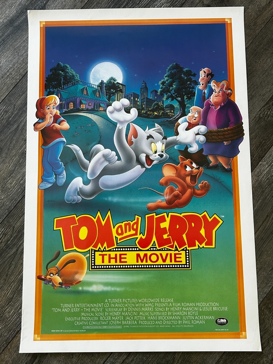 TOM AND JERRY THE MOVIE Vintage Poster 1992 Animated Children's