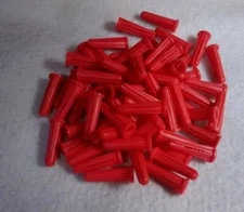 100, Red Conical #10-12 x 1" screw, For 1/4" Drill Bit, Masonry Concrete Anchor 
