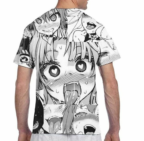 NEW Trikahan Unisex Short Sleeve Ahegao 3D Print Performance T-Shirt 2XL - 第 2/3 張圖片