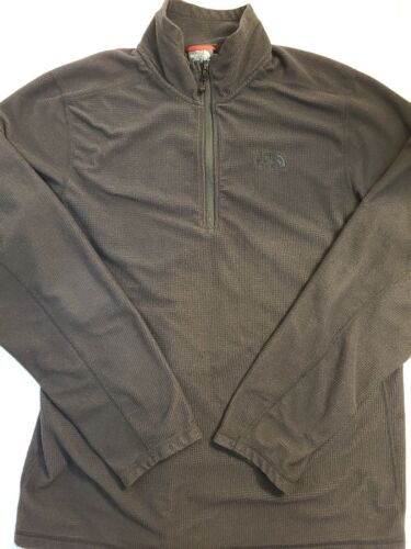 The North Face Men's Large Black Quarter Zip Pullover Long Sleeve 