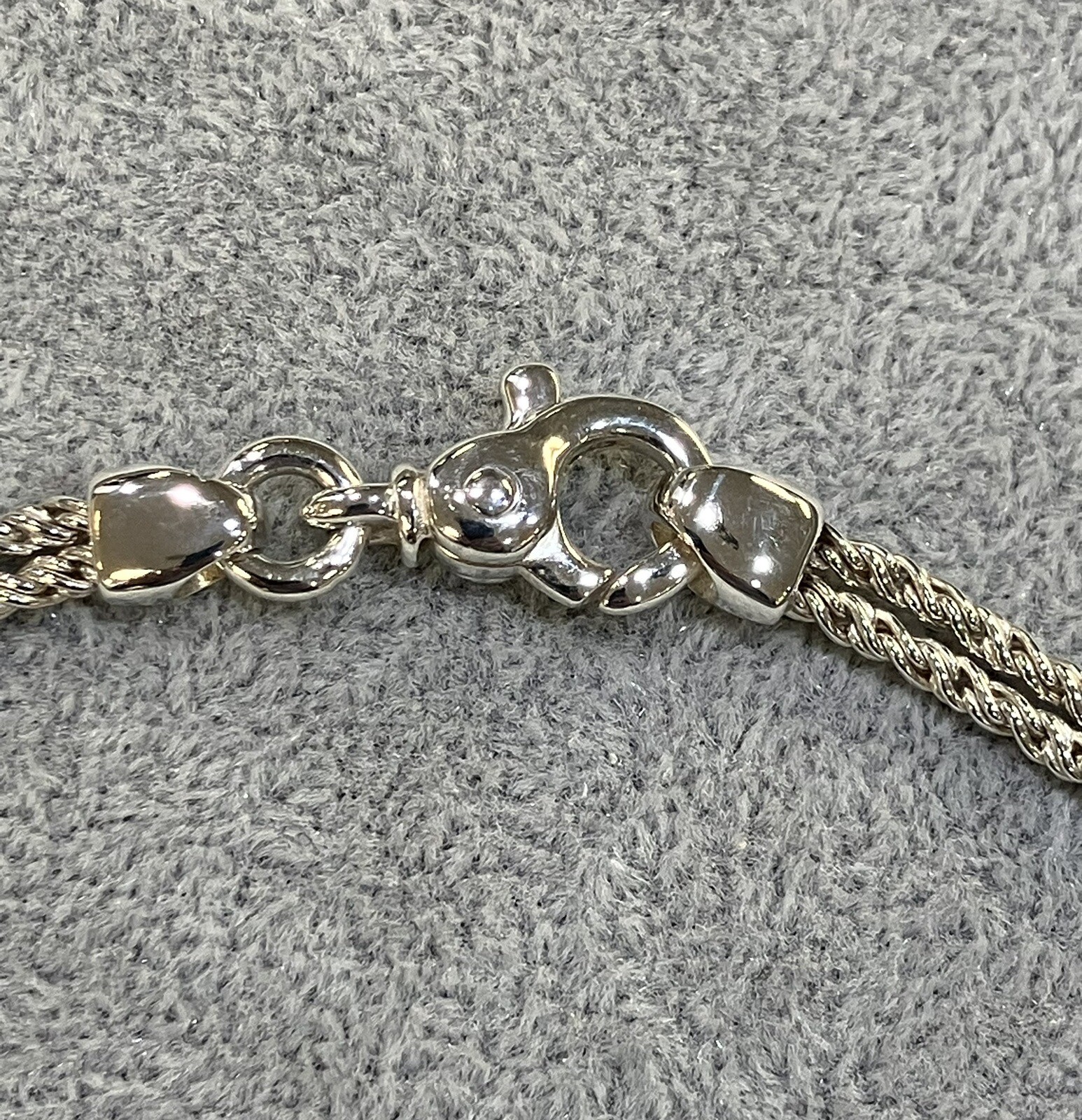 Tiffany & Co. Sterling Silver Love Knot Pendant Double Rope Chain