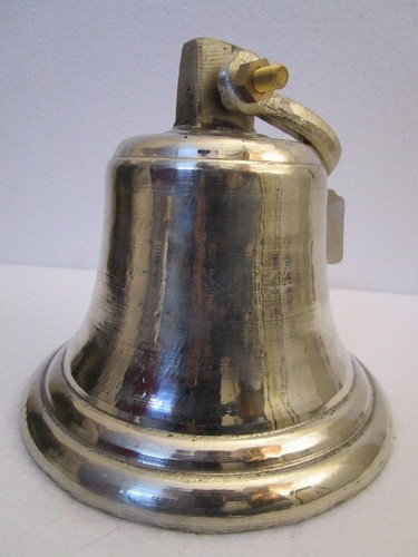 GERMAN SILVER made BELL - 2.5 Kilo - Great Sounding -Boat / Nautical / Maritime - Picture 2 of 9