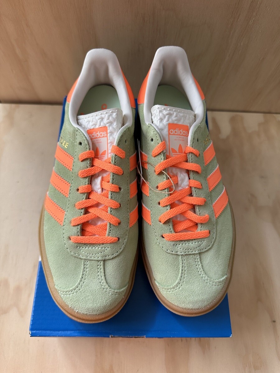 Adidas Gazelle Bold Women's 9.5us Semi Green Spark Screaming Adidas Gazelle Bold Women's 9.5us Semi Green Spark Screaming