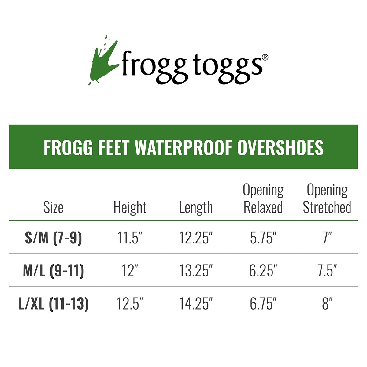 FROGG TOGGS womens Frogg Feet Waterproof Overshoe, Black, Medium