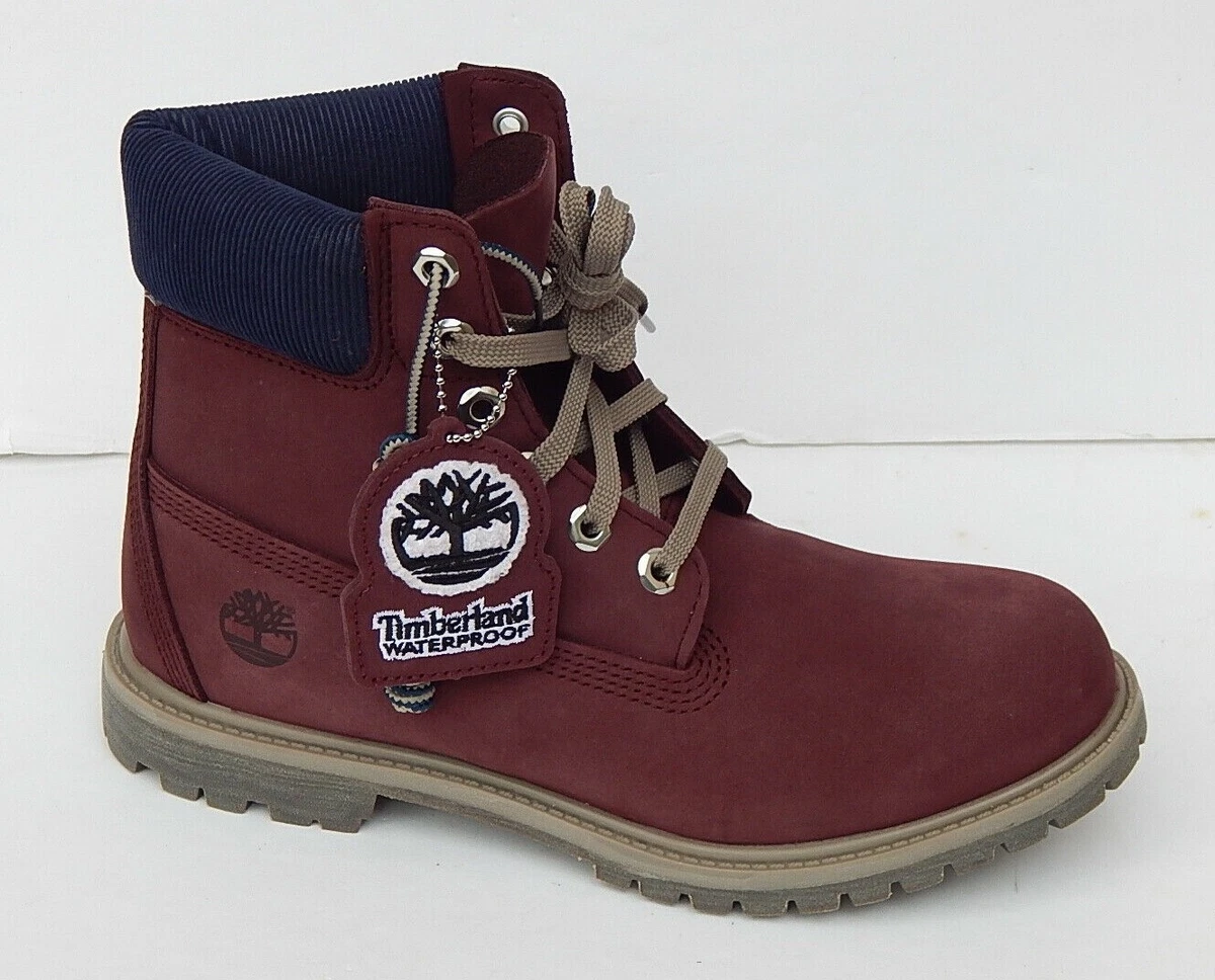 Timberland Women's PREMIUM 6-INCH WATERPROOF BOOTS Burgundy 9 NEW AUTHENTIC | eBay