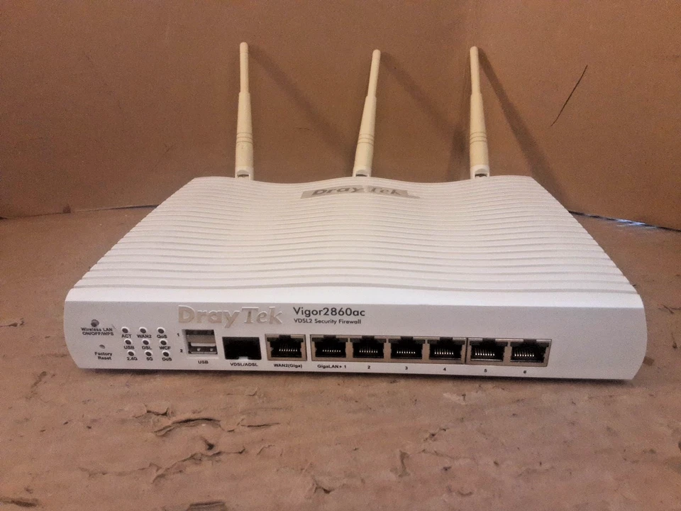DrayTek Vigor2860ac VDSL2 Firewall with & Antennas, No PSU - Image 2 of 4