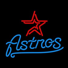 10" Houston Astros Logo Vivid LED Neon Sign Light Lamp Room Gift Bright Pub LX