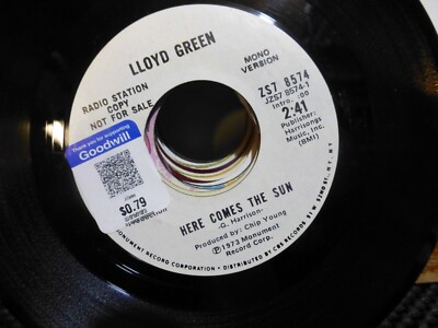 LLOYD GREEN HERE COMES THE SUN & SAME SONG  MONO STEREO VERSIONS  VG++  45