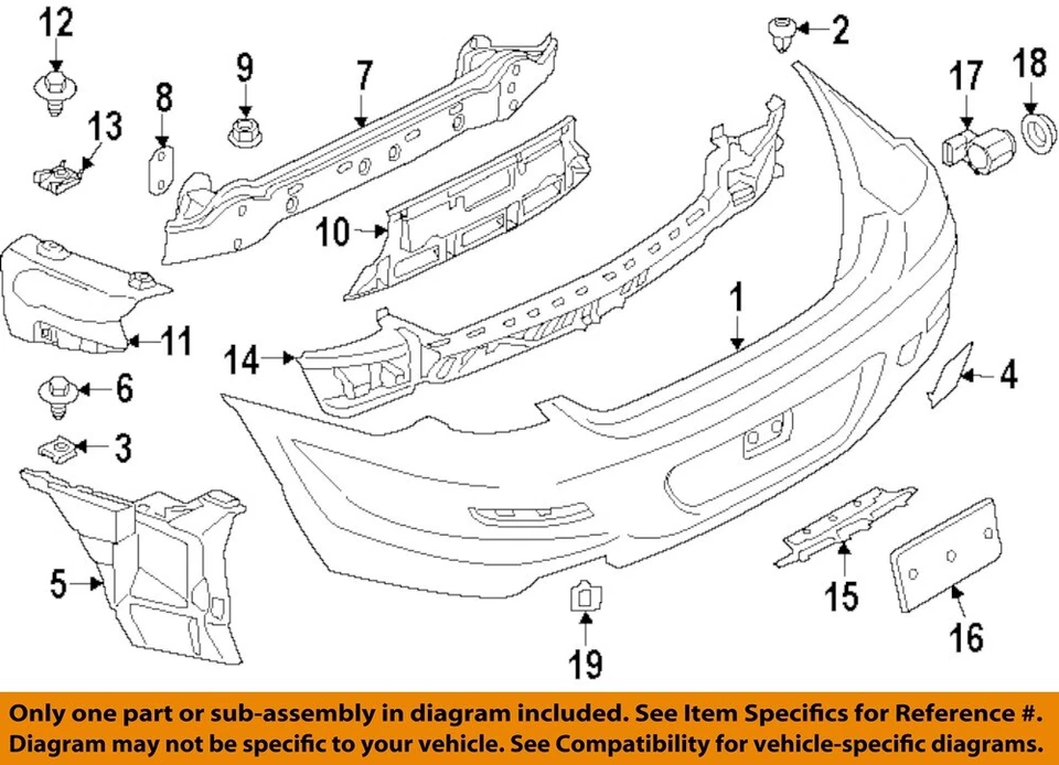 Parachoques trasero usado refuerzo se adapta: BMW 650I trasero grado A 2013 Foto 3 de 4