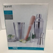 NEWBartender Mix Set 7 pc  Shaker Spoon Strainer Muddler Jigger  Man Cave Dads