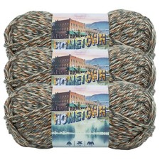  3 Pack Lion Brand Yarn 135-240G Hometown Bulky Yarn, Huntington Foliage