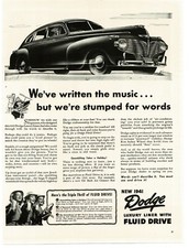 1941 Dodge Luxury Liner 4-door Sedan Art Vintage Print Ad 1941 Dodge Luxury Liner 4-door Sedan Art Vintage Print Ad