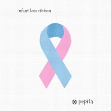 Infant Loss Ribbon Needlepoint Kit or Canvas