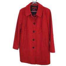 Franca Luca Red Wool Blend Coat Uk 20