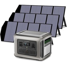ALLPOWERS 2500W 2016Wh LiFePO4 Solar Generator With 3X200W Foldable Solar Panels