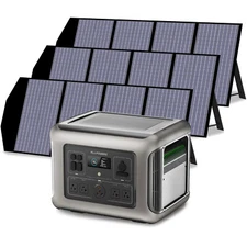 ALLPOWERS 2500W 2016Wh LiFePO4 Solar Generator With 3X200W Foldable Solar Panels