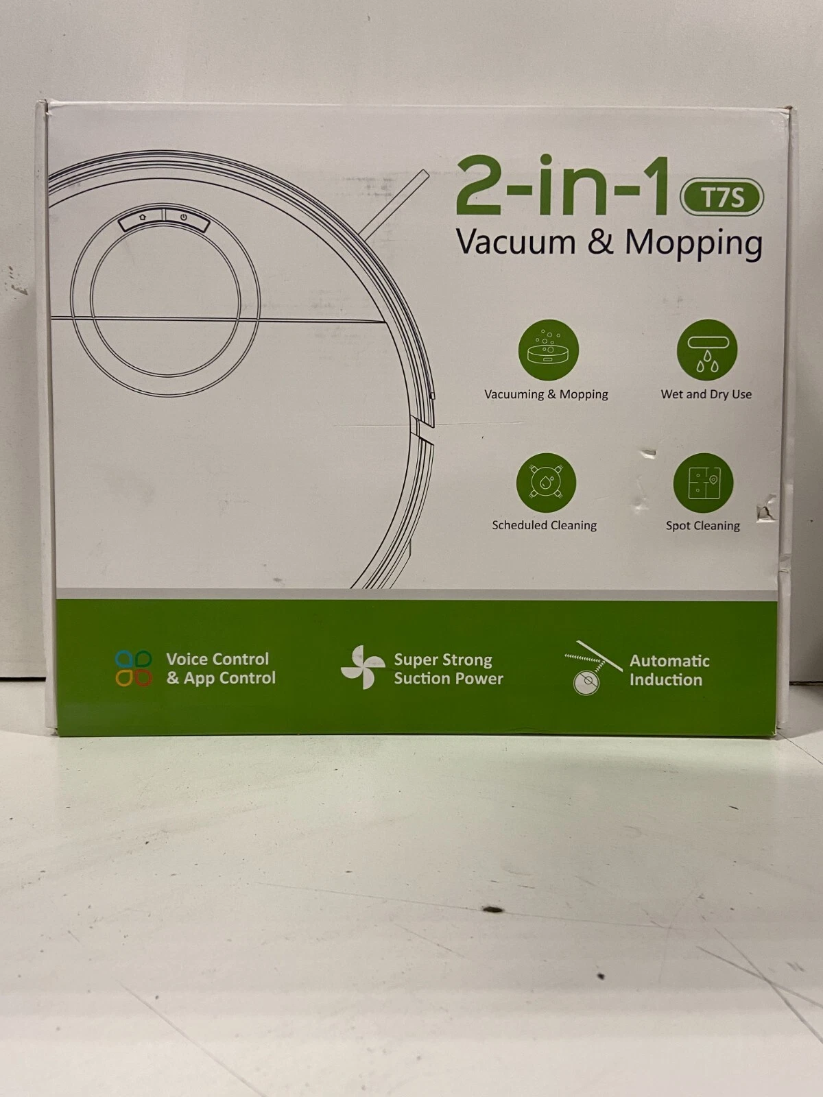 MAMNV T7S Black Self-Charging Mopping Robot Vacuum Cleaner With Manual