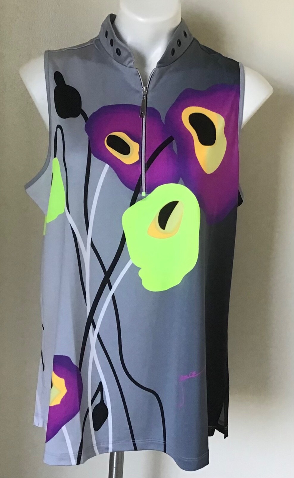 NWT Beautiful Top Jamie Sadock Women's Golf Sleeveless Shirt Size XL