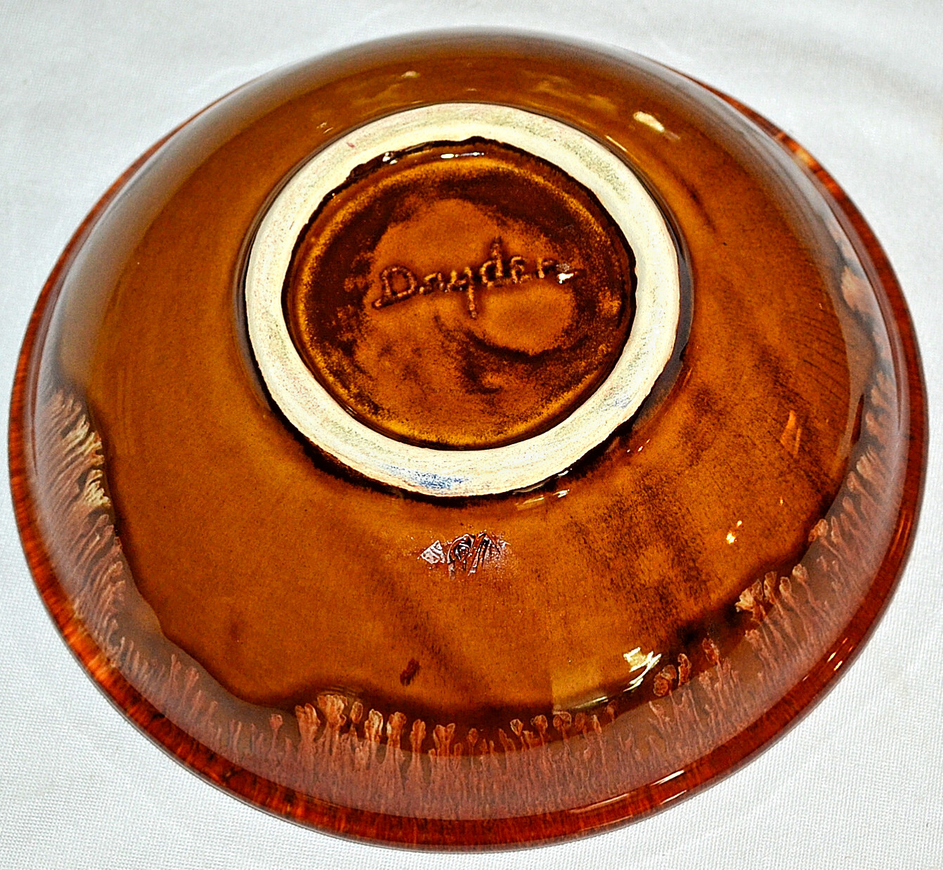 Dryden Ozark Frontier Ovenware Original FRONTIER BROWN & TEAL Glazed Soup Bowl