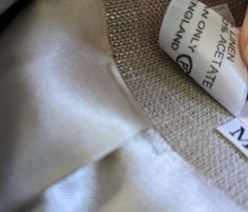 Charles Gray London Womens Silver Thread Cream Linen Blazer Jacket Size M EUC - Bild 5 von 12