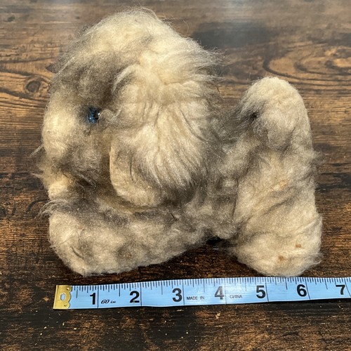 Vintage Knickerbocker Small Plush Animal Dog Blue Eyes Collectible - Picture 12 of 13