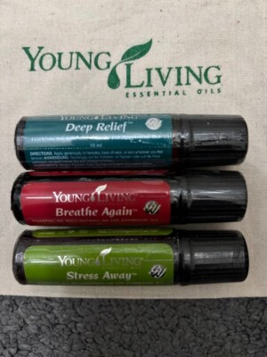 YOUNG LIVING Roll-On Öl Set: Wieder durchatmen, Tiefenabbau, Stress weg - Geschenkset