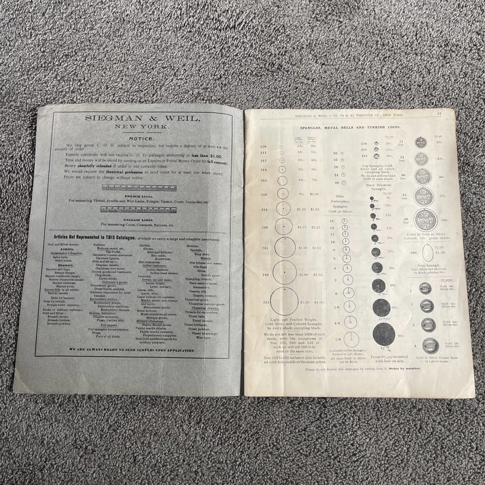 Siegman & Weil Gold Silver Trimmings Catalog #6 4th Edition New York Hollywood - image 2 of 4