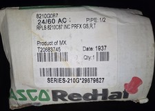 Asco Solenoid Valve 8210G087, 24/60 AC, PIPE 1/2", RPLS 8210C087 INC PRFX GS,R,T