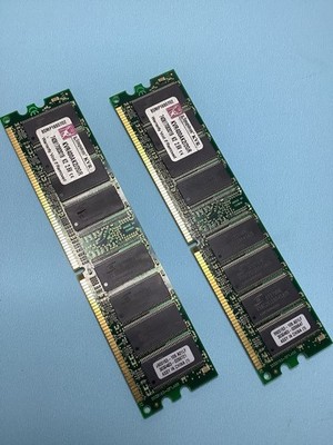Kingston KVR400AK2/2GR, 2GB Kit (2x 1GB Modules) Ram Cards, DDR-400