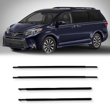 4 X Outer Front Rear Door Window Seal Belt Molding For 2011-2020 Toyota Sienna