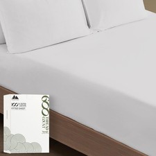 Mayfair Linen King Fitted Sheet - 100 Egyptian Cotton, 600TC, Deep Pocket