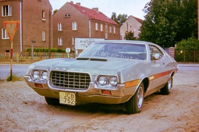 Foto 13x18cm DDR Bernau am Kraftverkehr Ford Grant Torino 80er J. #VL221 #LOT