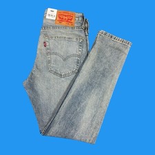 Levis 510 Jeans Mens Size 30x30 Skinny Fit Stretch Light Faded Blue Denim