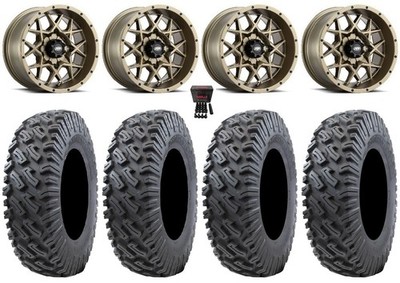 ITP Hurricane 14'' Wheels Bronze 30'' Dirt Commander 2.0 Tires Textron Wildcat XX