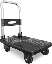 Platform Heavy Duty Hand Sack Truck Trolley Cart with Metal Handle 150kg 65x42cm