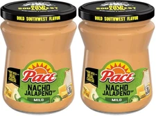 Pace Mild Nacho Jalapeno Queso Cheese Dip, 15 oz Jar (Pack of 2) 