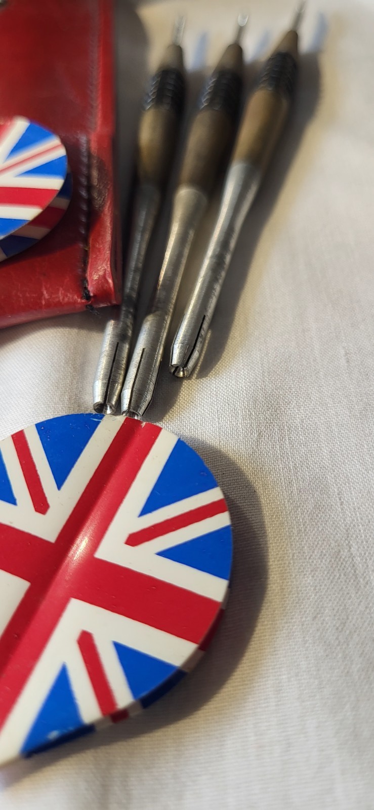 2 Sets of  M . Y. VINTAGE DARTS With Shafts and Flights-(Rough) Cased Used 