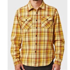 KATIN Men's FRED Flannel Shirt -Butter Size Medium Button