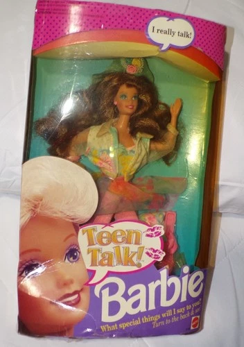 1991 Mattel Teen Talk Barbie 5745 Brunette Talking Doll NRFB New Vintage HTF